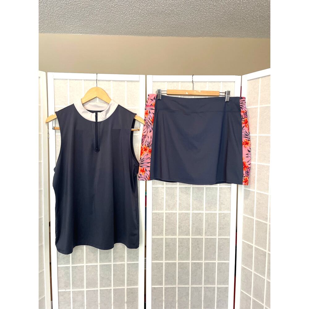 Tommy Bahama Golf Sleeveless Top Skort Bundle XL Preppy Coastal Country Club
